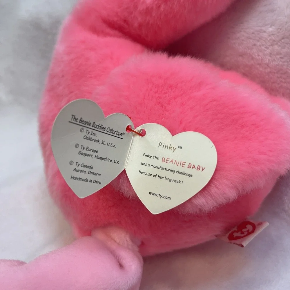 TY Beanie Buddy Pink Flamingo Plush Stuffed Animal Toy Retired‎